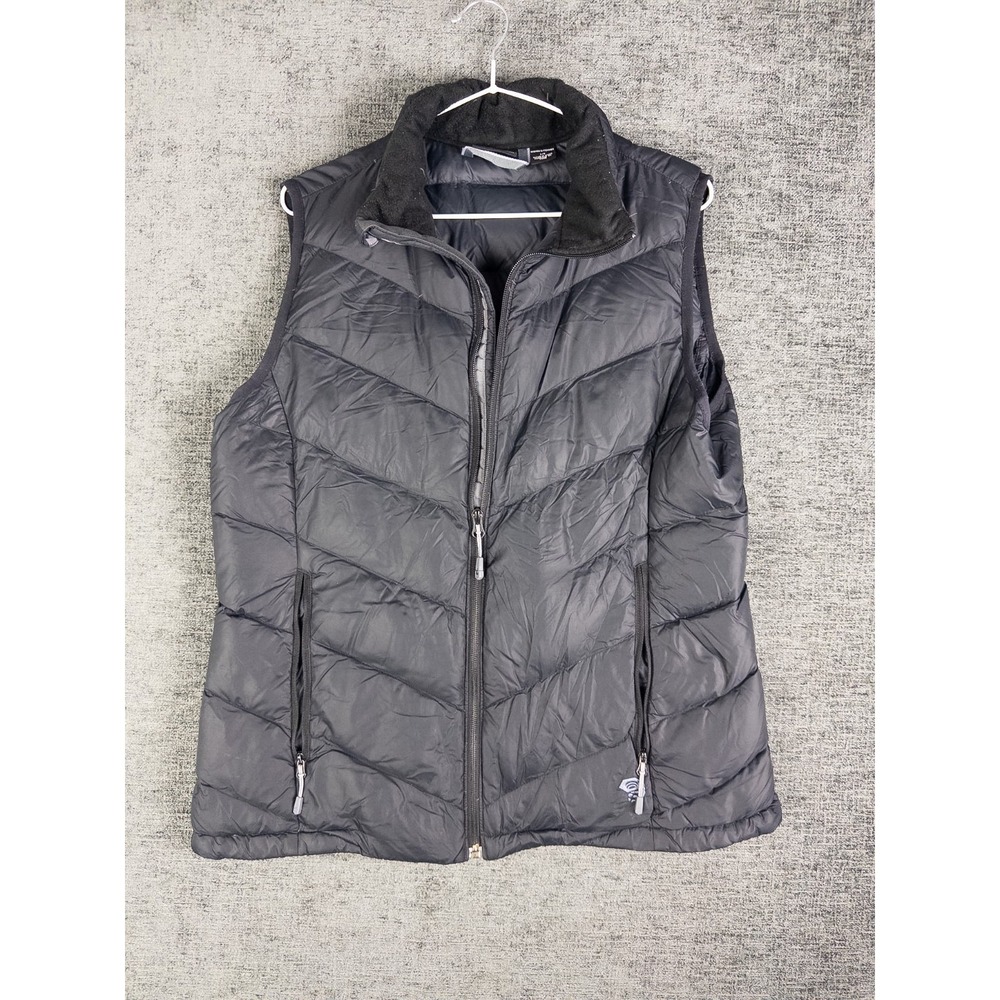 Mountain‎ Hardwear Q Shield 650 Down Puffer Vest Womens L Black Outdoor Full Zip